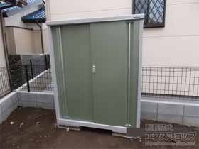 の物置・屋外倉庫 シンプリー 一般型 1320×515×1603 MJX-135D-P-JG 施工例