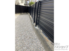 のフェンス・柵 ミエーネフェンス 目隠しルーバータイプ 自由柱タイプ 施工例