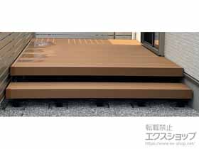 のウッドデッキ リウッドデッキ 200＋段床セット 片側面タイプ 1段 施工例