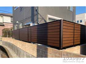 のフェンス・柵 モクアルフェンス 目隠しタイプ 自由柱施工 施工例