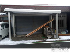 のカーポート ジーポートneo 積雪100cmAタイプ 角柱4本柱 施工例