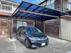 のカーポート エフルージュツインEX FIRST 後方支持タイプ 積雪〜20cm対応 施工例