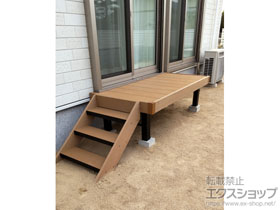 のウッドデッキ マージウッドデッキ+ マージウッドデッキ　ステップHタイプ　（3段） 施工例