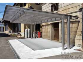 のカーポート エフルージュツインEX FIRST 後方支持タイプ 積雪〜20cm対応 施工例