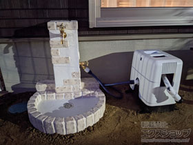 の立水栓・ガーデンシンク 立水栓ユニット レトロブリックタイプ 施工例