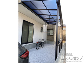 のテラス屋根 ソラリア F型 テラスタイプ 単体　積雪〜20cm対応+前面パネル 施工例