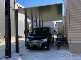 のカーポート カーポートSC 縦連棟 積雪〜20cm対応/6本柱 施工例