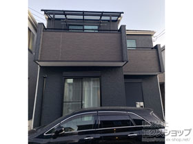 のバルコニー・ベランダ屋根 ソラリア R型 屋根タイプ 単体 積雪〜20cm対応 施工例