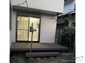 のウッドデッキ リウッドデッキ 200+段床セット　<正面タイプ1段> 施工例