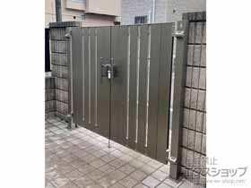 の門扉 開き門扉AB TS2型 両開き　柱使用 施工例