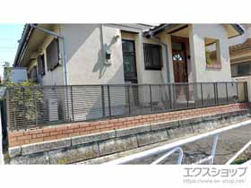 のフェンス・柵 フェンスAB YR1型 横格子1 フリーポールタイプ 施工例