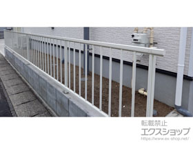 のフェンス・柵 ミエッタフェンス 防犯たて格子タイプ　自由柱施工 施工例