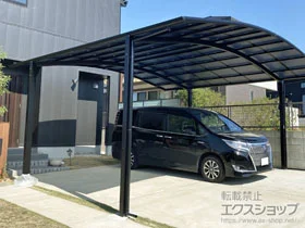 LIXIL(リクシル)のカーポート ネスカR (ラウンドスタイル) ワイド 積雪～20cm対応 施工例