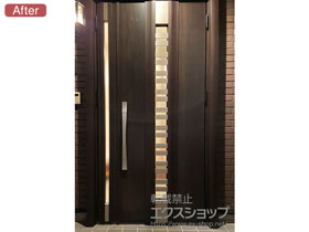 の玄関ドア リシェント玄関ドア3 断熱K4仕様 親子仕様(ランマ無)R G82型 ※タッチキー仕様(キー付きリモコンタイプ) 施工例