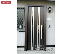 の玄関ドア リシェント玄関ドア3 断熱K2仕様 片開き仕様(ランマ無)L M24型 ※手動仕様 施工例