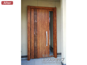 の玄関ドア リシェント玄関ドア3 断熱K2仕様 片袖仕様(ランマ無)L M83型 ※手動仕様 施工例