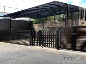 のカーポート アーキデュオ ワイド 3台用 積雪〜20cm対応 施工例