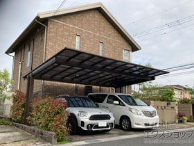 のカーポート エフルージュツインEX FIRST 後方支持タイプ 積雪〜20cm対応 施工例
