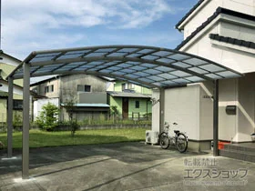 LIXIL(リクシル)のカーポート ネスカR (ラウンドスタイル) ワイド 積雪～20cm対応 施工例