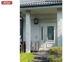 の玄関ドア リシェント玄関ドア3 断熱K2仕様 親子仕様(ランマ無)R C15型 ※タッチキー仕様(キー付きリモコンタイプ) 施工例