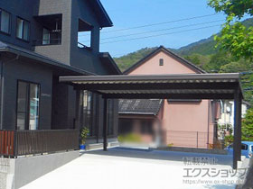 のカーポート レオンポートneo 角柱 2台用 積雪〜50cm対応 施工例