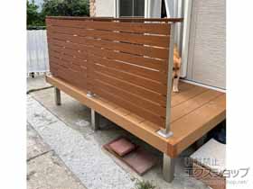 のウッドデッキ リウッドデッキ 200＋ルシアスデッキフェンスA01型＜横板格子タイプ＞ 施工例