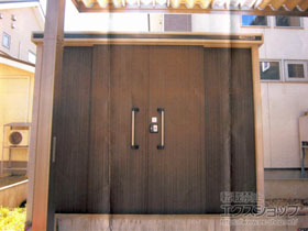 の物置・屋外倉庫 エルモ 積雪型 2920×1170×2361（LMDS-2911H） LMDS-2911H-DW 施工例