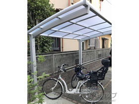 のサイクルポート・駐輪場 ネスカRミニ (ラウンドスタイル) 積雪〜20cm対応 施工例