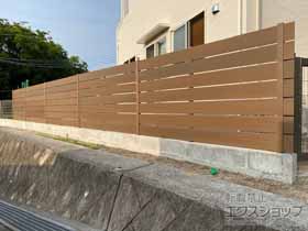 のフェンス・柵 プラド/one ジョイント有 隙間10mm H1200 施工例