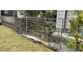 のフェンス・柵 ハイグリッドフェンスN8型 フリーポールタイプ 施工例