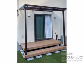 のウッドデッキ リウッドデッキ 200＋段床セット 正面タイプ１段 施工例