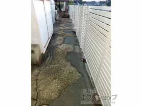 LIXIL(リクシル)のフェンス・柵・塀 フェンスAB YS2型 横スリット2 アルミカラー フリーポールタイプ 施工例