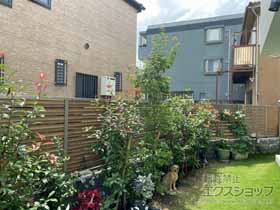 のフェンス・柵 モクハイフェンス　自由柱施工 施工例