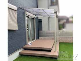 のテラス屋根 ソラリア F型 テラスタイプ 単体 積雪〜20cm対応＋吊り下げ式固定物干し ワイド 施工例