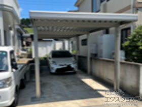 のカーポート ジーポートneo Aタイプ 縦連棟 角柱8本柱 積雪〜100cm対応 施工例