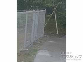 の門扉 メッシュフェンスM0 門扉 片開き 柱使用 施工例