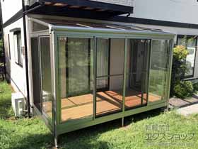 のテラス囲い・サンルーム サニージュ F型 床納まり ランマ無 積雪〜20cm対応 施工例