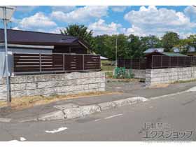 のフェンス・柵 モクハイフェンス　フリーポールタイプ 施工例