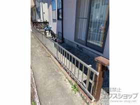 のフェンス・柵 ミエッタフェンス 防犯たて格子タイプ　自由柱施工 施工例