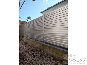 のフェンス・柵 ミエーネフェンス 目隠しルーバータイプ　自由柱施工 施工例