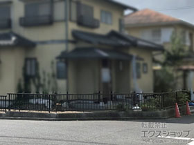 のフェンス・柵 ミエッタフェンス 防犯たて格子タイプ 自由柱施工 施工例