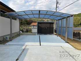 のカーポート ネスカR (ラウンドスタイル) ワイド 積雪〜20cm対応 施工例