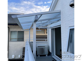 のバルコニー・ベランダ屋根 ソラリア F型 屋根タイプ 単体 積雪〜20cm対応 施工例