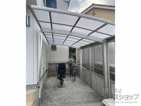 のカーポート プレシオスポート 積雪〜20cm対応+サイドパネル+着脱式補助柱 施工例