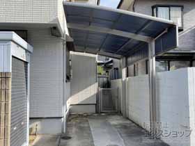 のカーポート ネスカR (ラウンドスタイル) 積雪〜20cm対応＋サイドパネル 1段 H:500 施工例