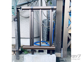 のフェンス・柵 ミエッタフェンス 防犯たて格子タイプ　自由柱施工 施工例