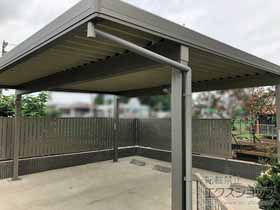 のフェンス・柵 フェンスAB TS2型 縦スリット2　フリーポールタイプ 施工例