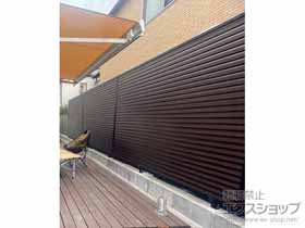 のフェンス・柵 ルシアスフェンスF05型 横ルーバー 高尺タイプ 自由柱施工 施工例