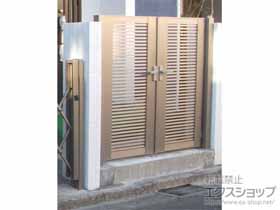 の門扉 開き門扉AB YR1型 両開き　柱使用 施工例