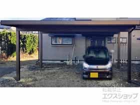 のカーポート ジーポートneo 積雪100cmAタイプ 2台用 角4本柱 施工例